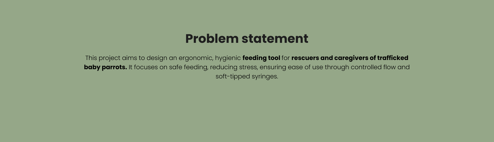 Tiny Tummies — Problem statement